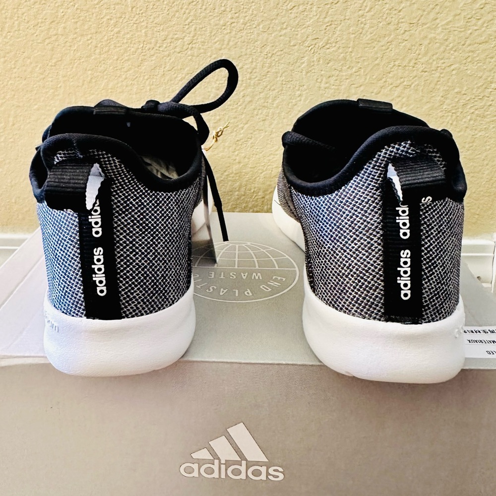 NEW! Adidas Women's CLOUDFOAM PURE 2.0 SHOES, Black/White Running Shoes - Picture 6 of 9